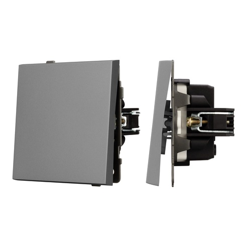 Механизм выключателя одноклавишный проходной SWT-TENDO-MKP1-PL-GR (230V, 10A) (Arlight, -)