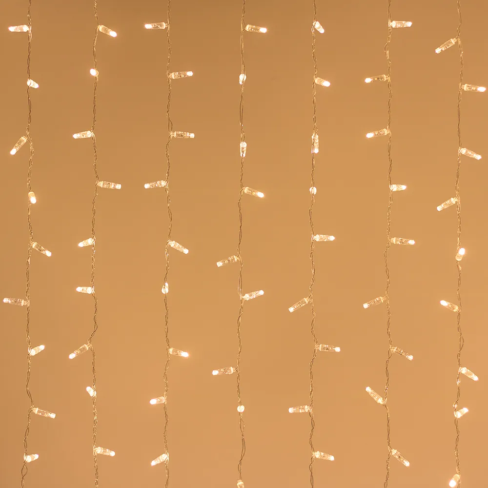 Светодиодная гирлянда ARD-CURTAIN-CLASSIC-2000x9000-CLEAR-2200LED Warm (230V, 120W) (Ardecoled, IP65) - изображение товара
