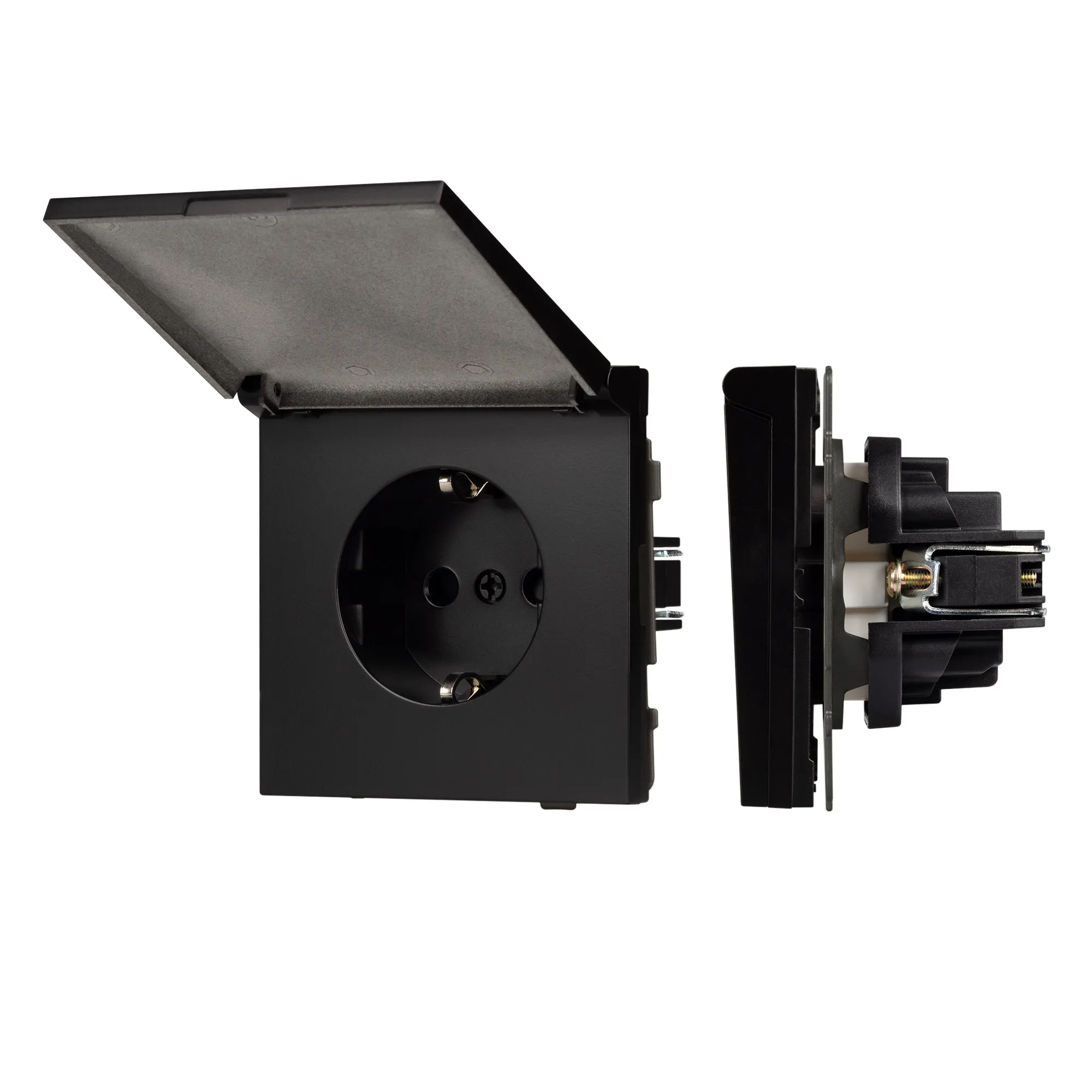 Механизм розетки влагозащищённый SCT-TENDO-MCP-PL-BK (230V, 16A) (Arlight, -) - изображение товара