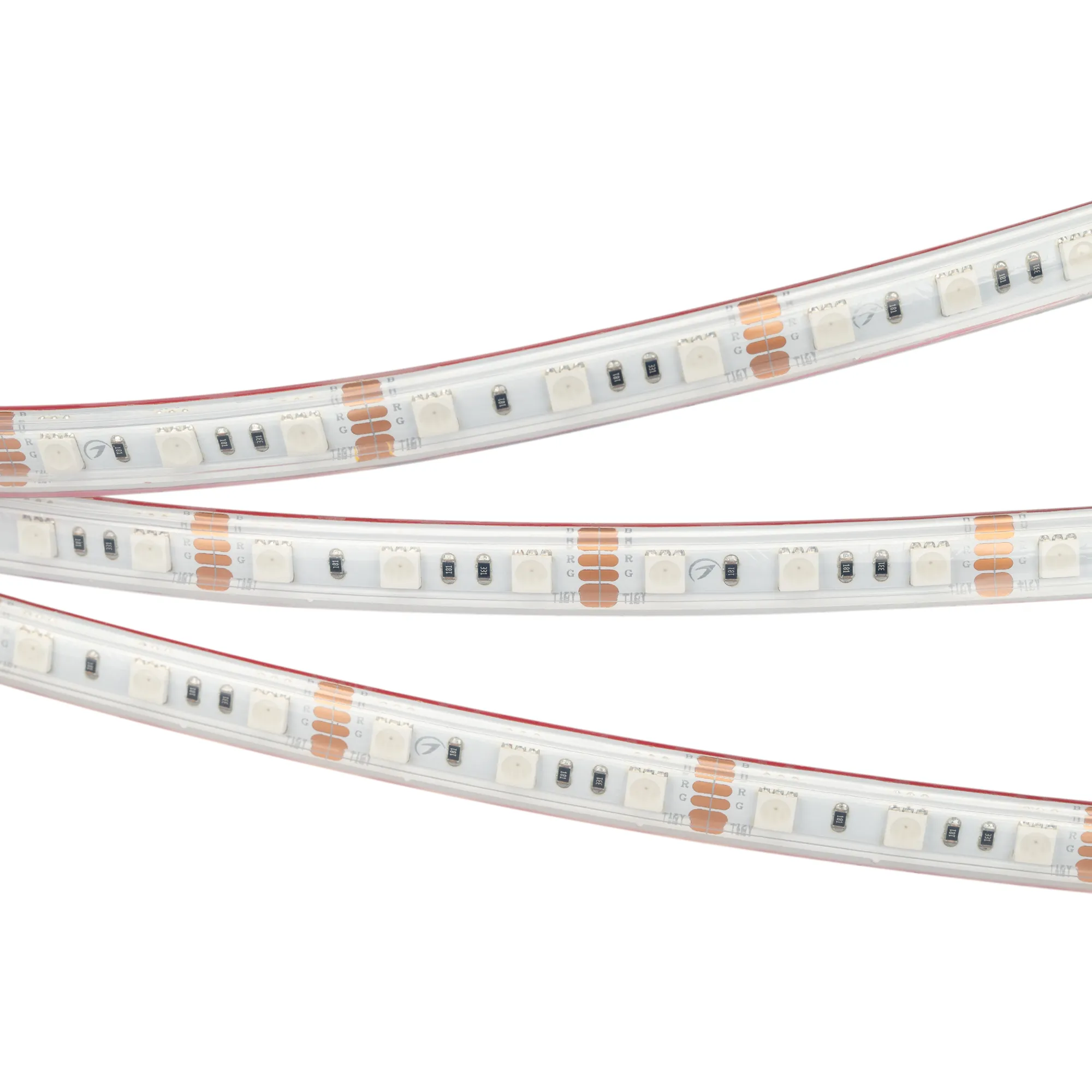 Лента светодиодная RTW 2-5000PS 12V RGB 2x (5060, 300 LED, LUX) (Arlight, 14.4 Вт/м, IP67)