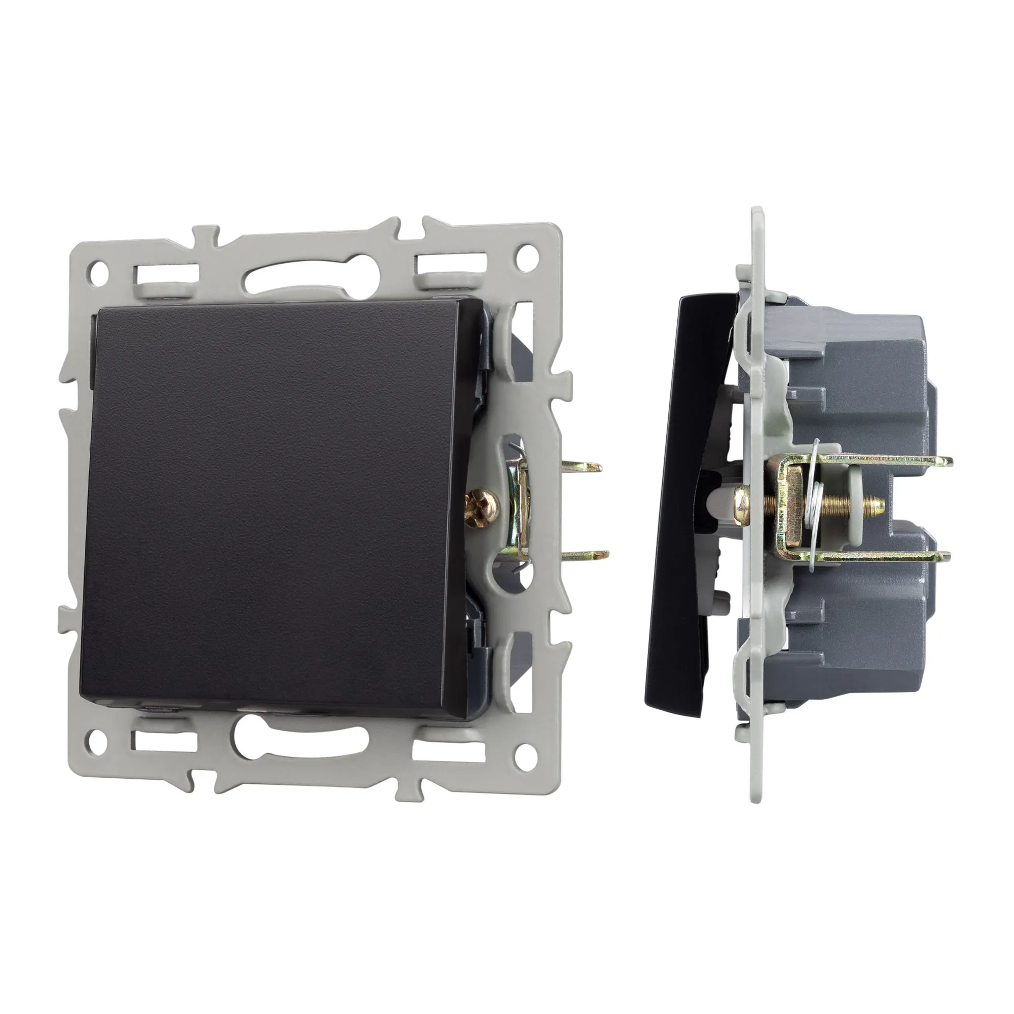 Механизм выключателя одноклавишный перекрёстный SWT-MKX1-PL-BK (250V, 16A) (Arlight, -) - изображение товара